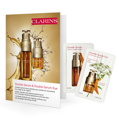 CLARINS Карта с сэмплом: Комплексная омолаживающая двойная сыворотка Double Serum 0,9мл + Комплексная омолаживающая двойная сыворотка для кожи вокруг