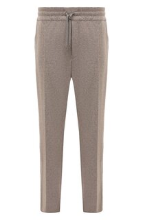 Брюки из шерсти и хлопка Cortigiani