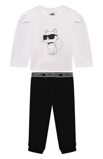 Комплект из лонгслива и брюк Karl Lagerfeld Kids