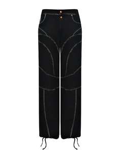 Брюки с контрастной отстрочкой Versace Jeans Couture