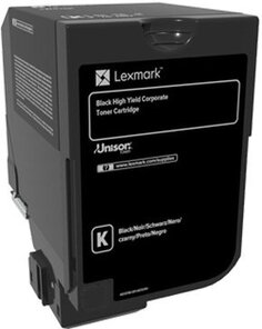 Картридж Lexmark 74C5HKE с тонером черного цвета высокой емкости LRP для организаций (20 000 стр.) для CS725de, CS720de