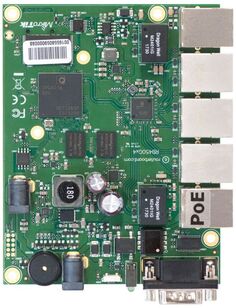 Материнская плата Mikrotik RB450Gx4 для роутеров, 716 МГц (4 ядра), 5х 1G RJ45, microSD, RS232