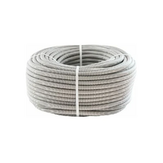 Труба гофрированная тяжёлая Ecoplast 61116 ПП, с зондом, цвет серый, диам. 16мм (100м)