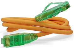 Кабель патч-корд U/UTP 6a кат. 5м Hyperline PC-LPM-UTP-RJ45-RJ45-C6a-5M-LSZH-OR (100% Fluke Component Tested), 10G, LSZH, 5 м, оранжевый
