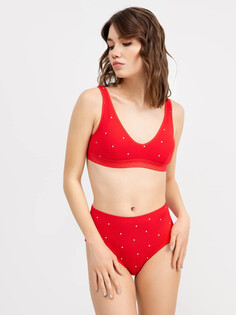 Бюстье с кружевным поясом красного цвета в сердечко Mark Formelle