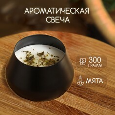 Ароматическая свеча в баночке 300 гр, mint NO Brand