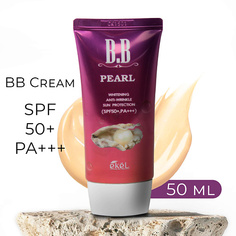 BB крем для лица EKEL Тональный ББ крем с Жемчугом Антивозрастной BB Cream SPF50+ PA+++ 50.0