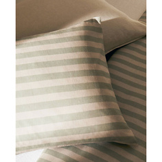Наволочка ZARA HOME Полосатая наволочка из хлопка и льна 50 x 75