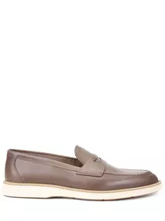 Лоферы кожаные Santoni
