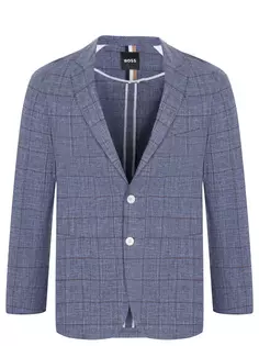 Пиджак Slim Fit из хлопка и шерсти Boss