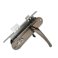 Замок врезной Абсолют, ЗВ4-70/07, БП-00013880, ручка в комплекте, цилиндровый, универсальный, титан-лак Absolut