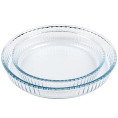 Форма для запекания стекло, 2 шт, 1.72, 2.95 л, круглая, Borcam, 159022