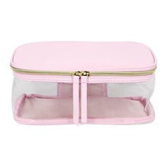 Косметичка Lady Pink прозрачная с розовым 25,9х17,1х12 см