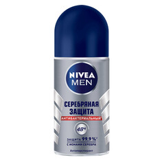 Дезодоранты для тела дезодорант мужской NIVEA MEN Серебряная защита, 50 мл, ролик