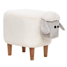 Пуфы пуф Leset Lamb 315х630х395мм белый/серый