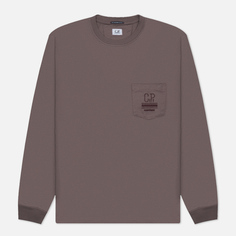 Мужской лонгслив C.P. Company Mercersized 30/2 Jersey Twisted Pocket, цвет фиолетовый