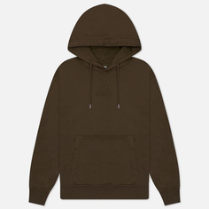 Мужская толстовка C.P. Company Brushed And Emerized Diagonal Fleece Logo Hoodie, цвет оливковый
