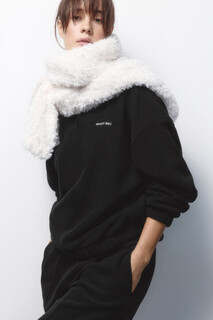 джемпер женский Толстовка half zip флисовая с надписью Befree