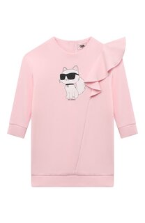 Хлопковое платье Karl Lagerfeld Kids