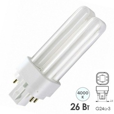 Лампа люминесцентная LEDVANCE 4099854122453 компакт. DULUX D/E 26W/840 G24q-3 OSRAM