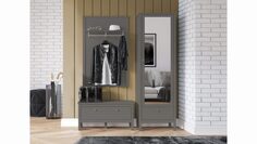 Прихожая со шкафом Kasli, цвет Графит Home