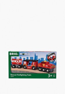 Набор игровой Brio Пожарный поезд, 3 элемента