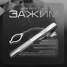 Зажим для галстука стальной Queen Fair