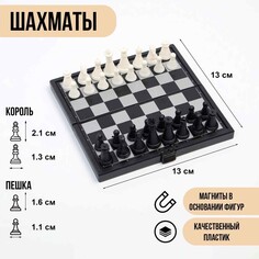 Шахматы магнитные, 13 х 13 см, черно-белые NO Brand