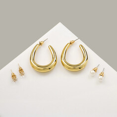 Серьги набор 3 пары Queen Fair