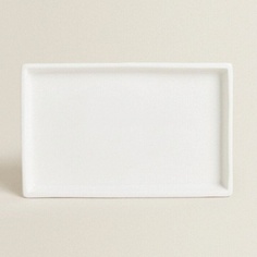 Поднос ZARA HOME Прямоугольный поднос из блестящей белой керамики для ванной 1.0