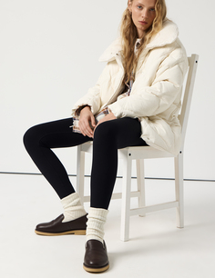 Зимние полуботинки из кожи темно-коричневого цвета