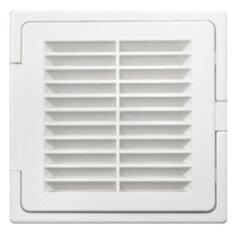 Решетка вентиляционная пластик, с дверцей, 200х200 мм, с сеткой, Viento, 2020ЛР Виенто