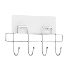 Крючок настенный, 4 шт, на планке, 17х23х5 см, Kleber, Lite, KLE-LT004