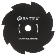 Нож для триммера 8 зубьев, 230 мм, 25.4 мм, 1.6 мм, Bartex