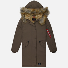 Женская куртка парка Alpha Industries Elyse Gen II, цвет коричневый