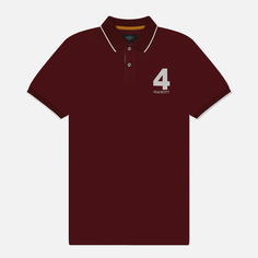 Мужское поло Hackett Heritage Number, цвет бордовый