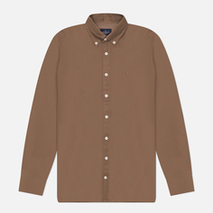 Мужская рубашка Hackett Essential Garment Dyed Oxford, цвет бежевый