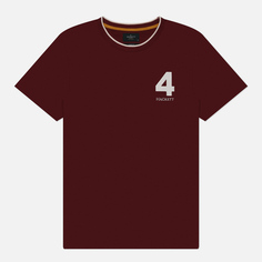 Мужская футболка Hackett Heritage Classic Number, цвет бордовый