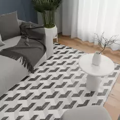 Ковер вискоза Рим 703X 160x235 см цвет черный Ctim