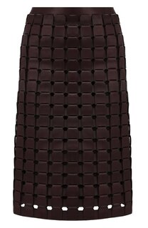 Кожаная юбка Bottega Veneta