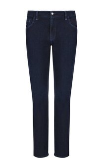 Джинсы прямого кроя с отделкой из кожи аллигатора Zilli