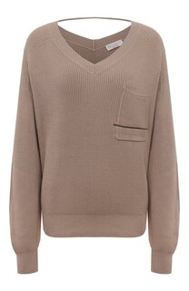 Хлопковый пуловер Brunello Cucinelli