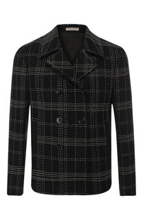 Укороченное двубортное пальто из шерсти Bottega Veneta