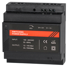 Блок питания Smartec ST-PS105DDL-BK 12 VDC/ 5 A, крепление на DIN-рейку