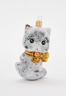 Игрушка елочная Vitus Котёнок с бантом