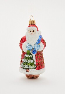 Игрушка елочная Vitus Санта с мешком (кокос)