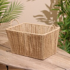 Корзина плетеная 24х36х20 см NO Brand