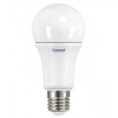 Лампа светодиодная E27, 11 Вт, 230 В, груша, 6500 К, холодный белый свет, General Lighting Systems, GLDEN-WA60