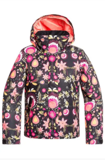 Куртка для сноуборда Roxy 18-19 Jetti Girl Black Folk Winter/Living Coral