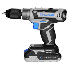 Дрели-шуруповерты аккумуляторные дрель-шуруповерт DEKO ZKCD20V PRO 45Нм 20В Li-Ion 2,0Ач 2АКБ ДЕКО